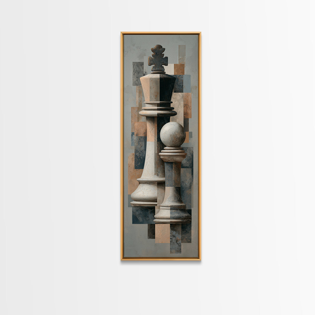 Single Chess King Canvas Print, Law Office Art, Floral Art, Office Decor, Fine Art, Counsel, Lawyer Sign, Lawyer Office Decor, LOA-1x3-10