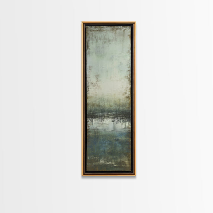 Deep Green and Walnut Toned Abstract Canvas Print, Law Office Art, Digital Prints, Office Decor, Counsel, Gifts for Lawyers, LOA-1x3-33