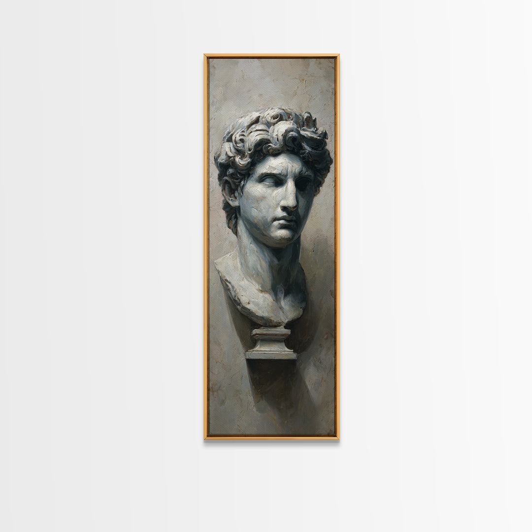 Classical Statue Bust Framed Canvas Print, Law Office Art, Modern Decor, Office Decor, Fine Art, Counsel, Wall Decor, LOA-1x3-36