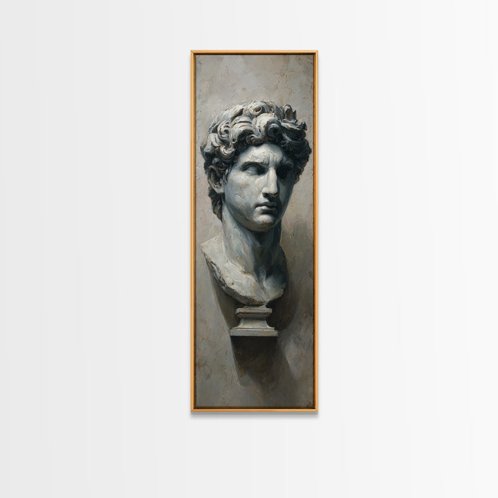 Classical Statue Bust Framed Canvas Print, Law Office Art, Modern Decor, Office Decor, Fine Art, Counsel, Wall Decor, LOA-1x3-36