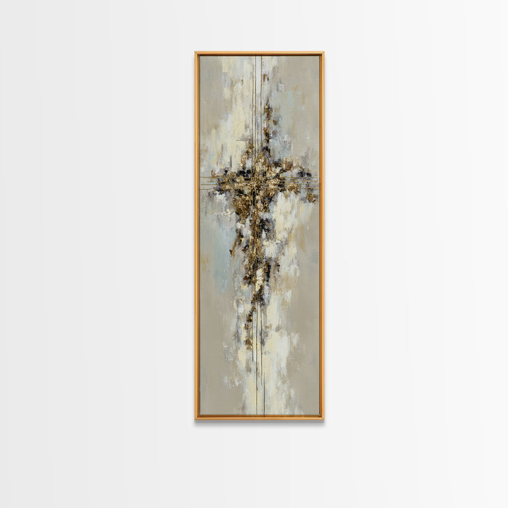 Gold Thread Knot Symbolizing Resolution Framed Canvas Print, Law Office Art, Butterfly Print, Office Decor, Oil Painting, LOA-1x3-54