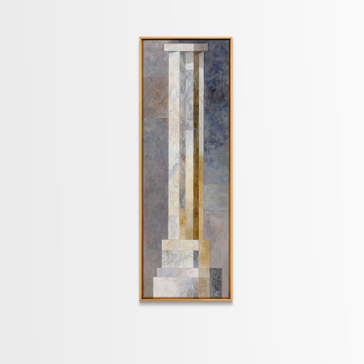 Marble Courthouse Column Study Without Building Scene Canvas Print, Law Office Art, Printable Art, Office Decor, Oil Painting, LOA-1x3-63