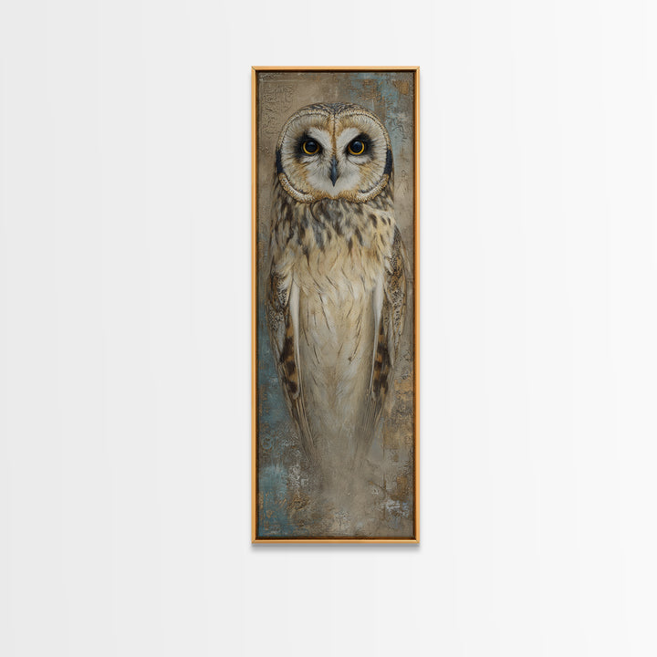 Owl Portrait Representing Wisdom Canvas Print, Law Office Art, Gallery Decor, Office Decor, Fine Art, Counsel, Contemporary Art, LOA-1x3-77