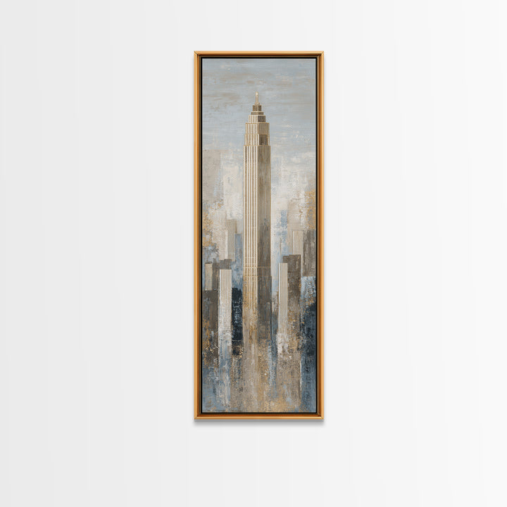 Quiet City Skyline Framed Canvas Print, Law Office Art, Office Wall Art, Office Decor, Fine Art, Counsel, Butterfly Art, LOA-1x3-96