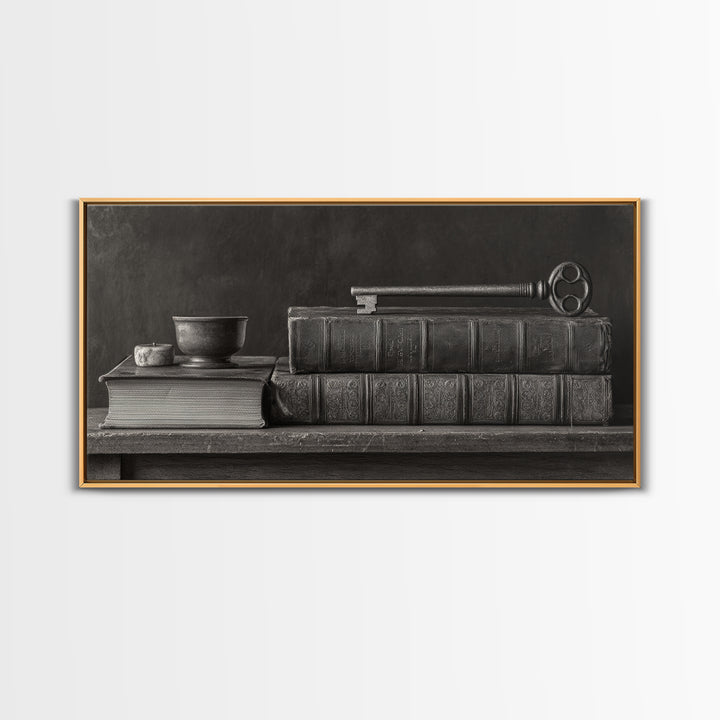 Classical Scales of Justice Framed Canvas Print, Law Office Art, Contemporary Art, Office Decor, Counsel, Metal Wall Decor, LOA-2x1-45