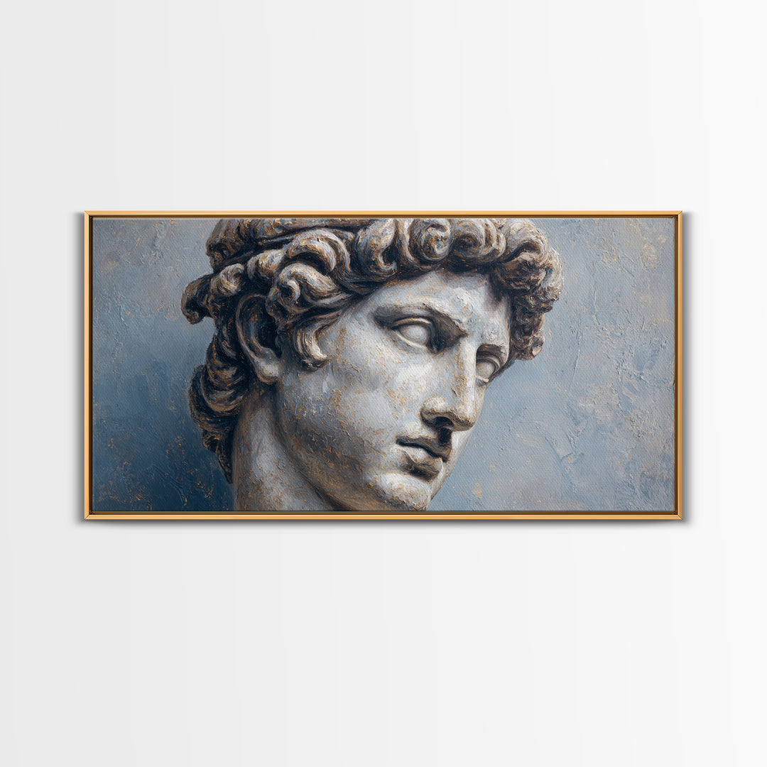 Classical Statue Bust Canvas Print, Law Office Art, Office, Office Decor, Watercolor Art, Counsel, Butterfly Print, Lawyer, LOA-2x1-68