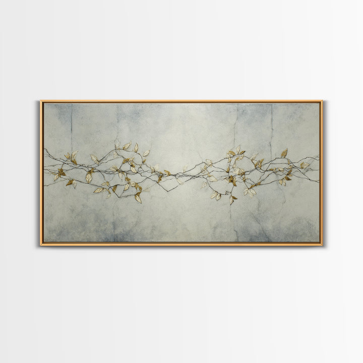 Minimal Line Drawing of Scales and Laurel Canvas Print, Law Office Art, Art Print, Office Decor, Abstract Art, Counsel, LOA-2x1-78