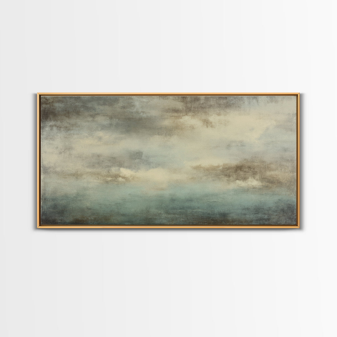 Deep Green and Walnut Toned Abstract Canvas Print, Law Office Art, Digital Prints, Office Decor, Counsel, Gifts for Lawyers, LOA-2x1-89