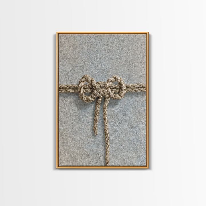 Gold Thread Knot Symbolizing Resolution Framed Canvas Print, Law Office Art, Home Decor, Office Decor, Abstract Art, Counsel, LOA-2x3-2