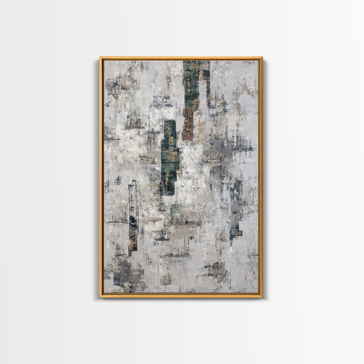 Deep Green and Walnut Toned Abstract Canvas Print, Law Office Art, Luxury Decor, Office Decor, Abstract Art, Counsel, LOA-2x3-5