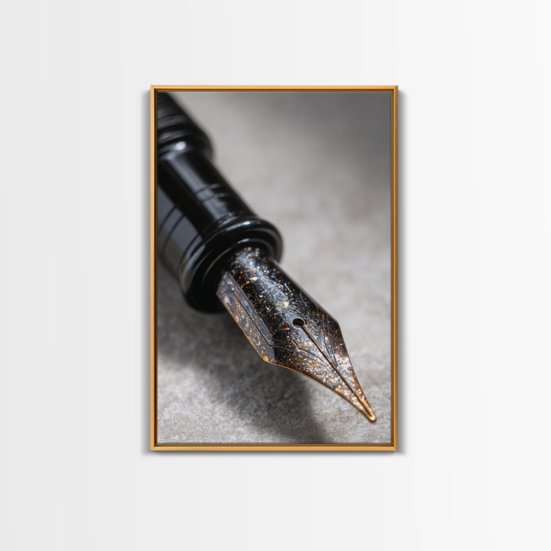 Fountain Pen Nib Closeup Canvas Print, Law Office Art, Office Wall Decor, Office Decor, Fine Art, Counsel, Law School, LOA-2x3-7