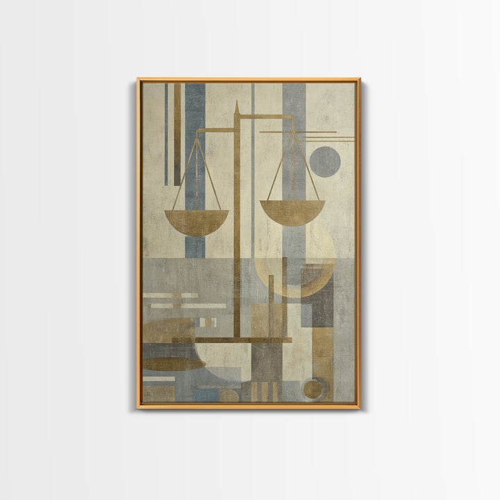 Classical Scales of Justice Canvas Print, Law Office Art, Office Decor, Oil Painting, Counsel, Therapy Office Decor, LOA-2x3-81