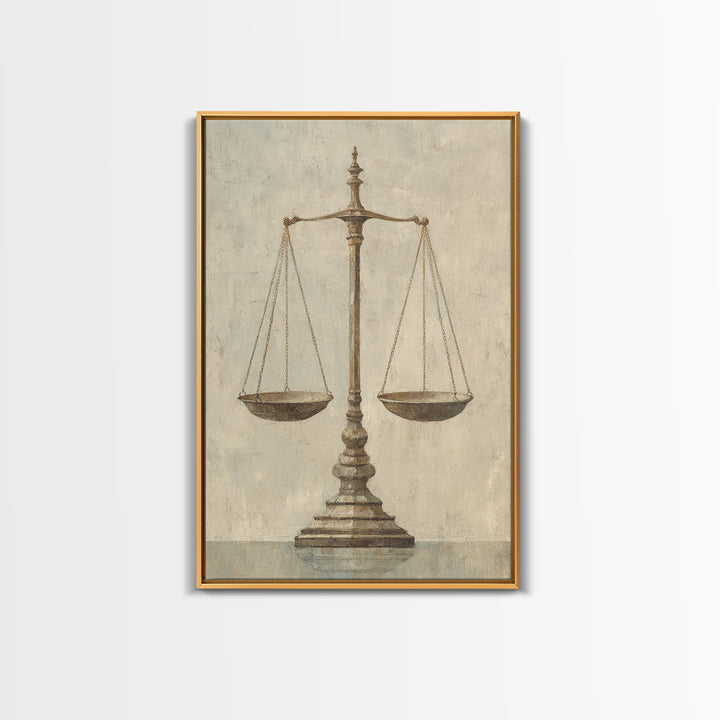 Classical Scales of Justice Canvas Print, Law Office Art, Art Print, Office Decor, Counsel, Printable Art, Office Wall Art, LOA-2x3-9