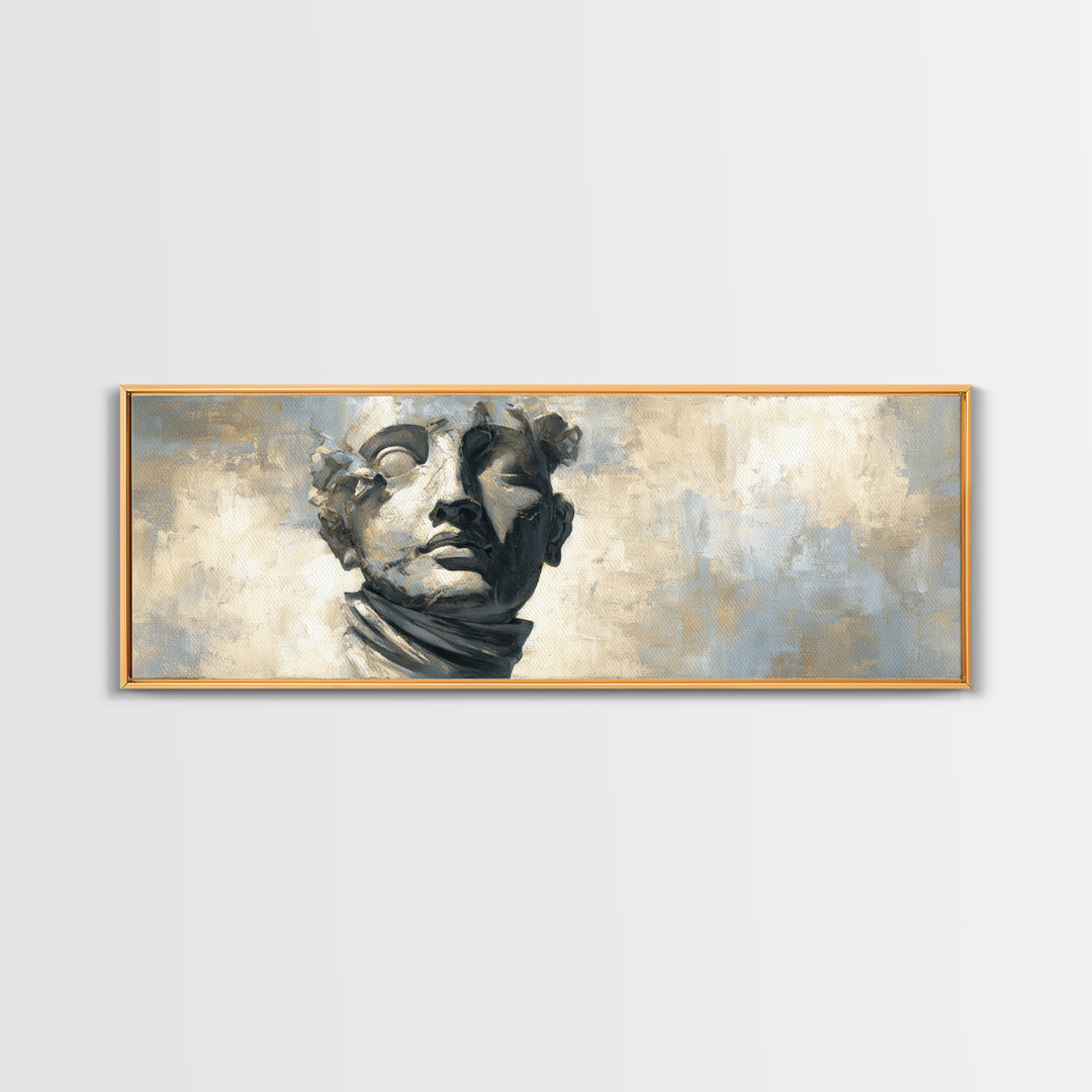Classical Statue Bust Canvas Print, Law Office Art, Therapy Office Decor, Office Decor, Fine Art, Counsel, Home Decor, LOA-3x1-16