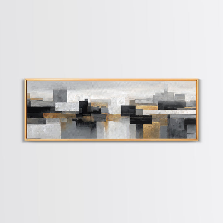 Quiet City Skyline Canvas Print, Law Office Art, Law, Office Decor, Abstract Art, Counsel, Modern Decor, Fine Art Print, LOA-3x1-4
