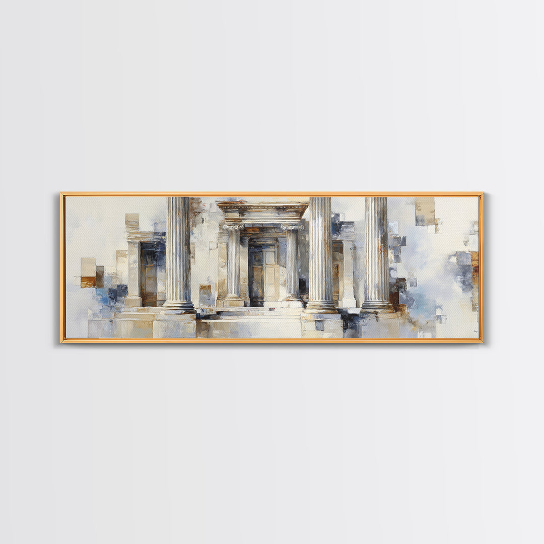 Marble Courthouse Column Study Without Building Scene Canvas Print, Law Office Art, Digital Prints, Office Decor, Counsel, LOA-3x1-67