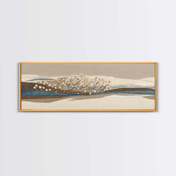 Minimal Line Drawing of Scales and Laurel Framed Canvas Print, Law Office Art, Metal Wall Decor, Office Decor, Counsel, LOA-3x1-74