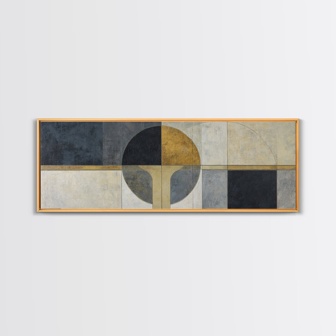 Architectural Arch and Column Abstraction Canvas Print, Law Office Art, Textured Painting, Office Decor, Fine Art, Counsel, LOA-3x1-78