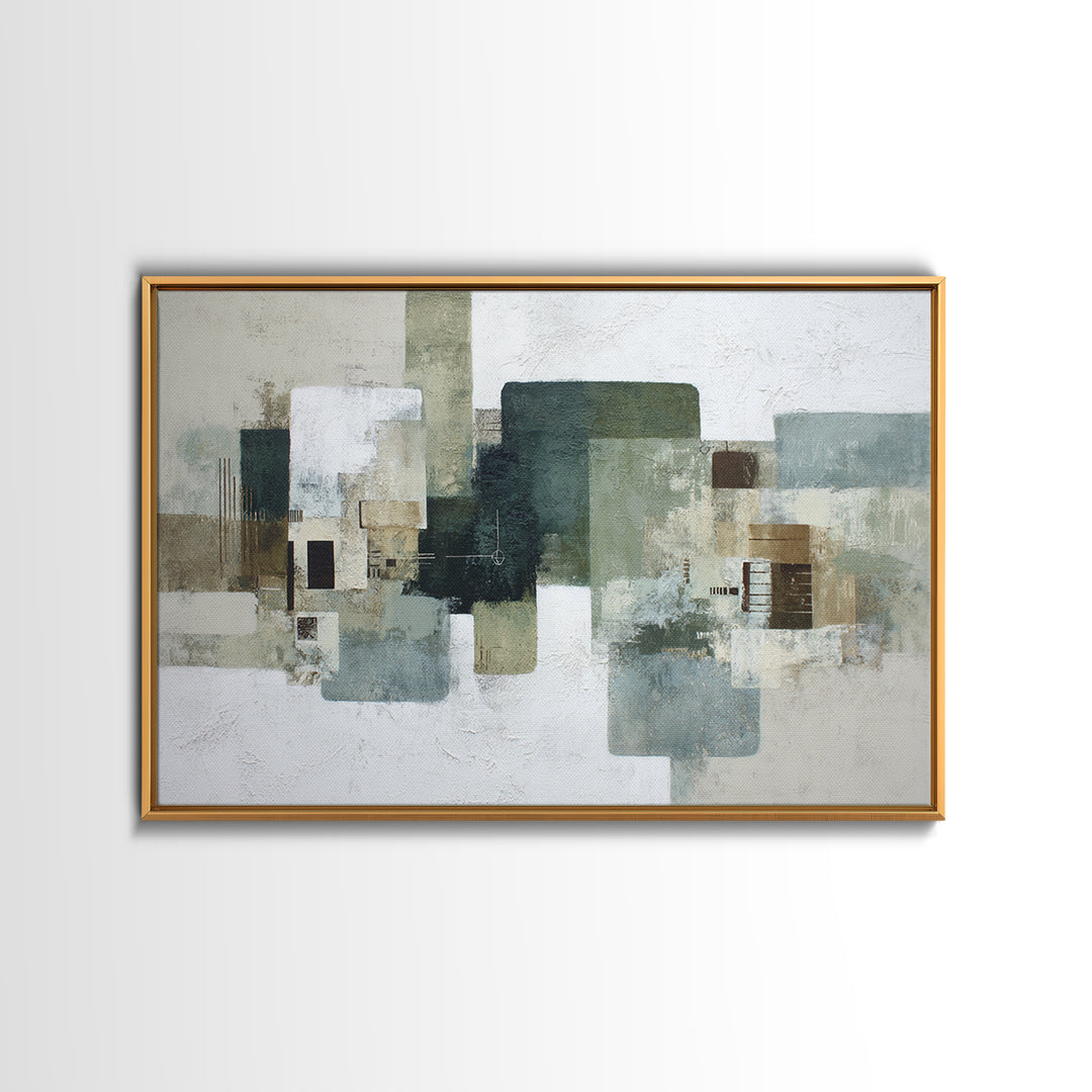 Deep Green and Walnut Toned Abstract Canvas Print, Law Office Art, Printable, Office Decor, Abstract Art, Counsel, LOA-3x2-1