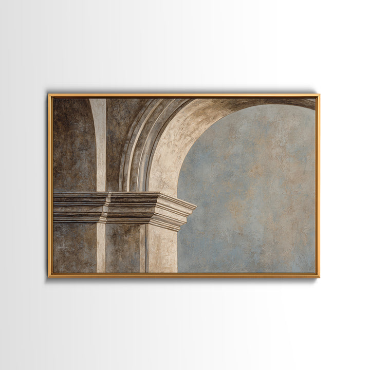 Architectural Arch and Column Abstraction Framed Canvas Print, Law Office Art, Painting, Office Decor, Abstract Art, Counsel, LOA-3x2-18