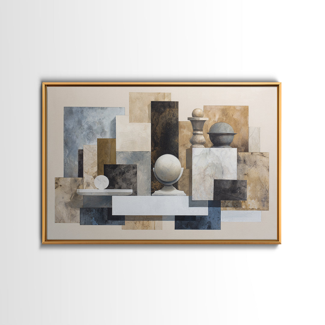 Balanced Geometric Forms Symbolizing Fairness Canvas Print, Law Office Art, Office Wall Decor, Office Decor, Abstract Art, LOA-3x2-33