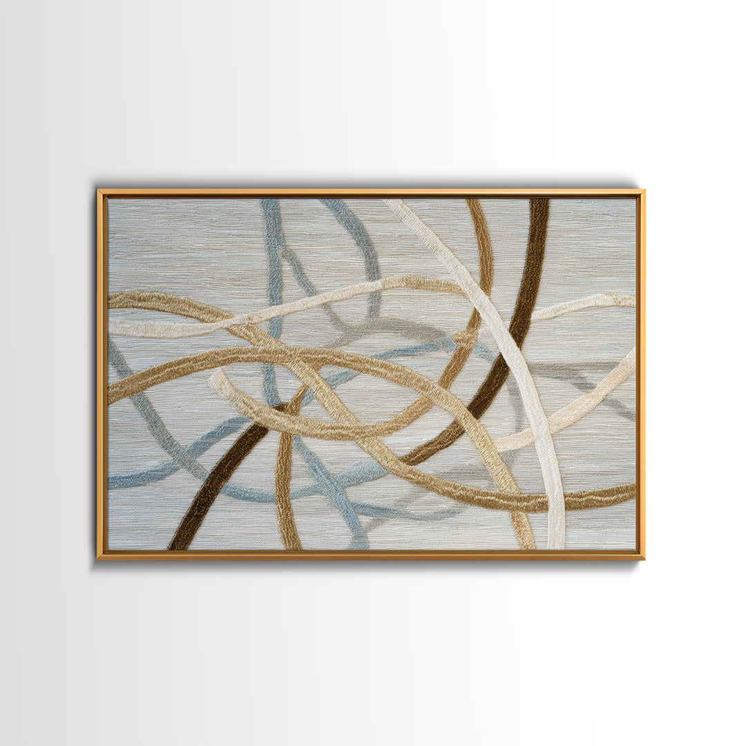 Gold Thread Knot Symbolizing Resolution Framed Canvas Print, Law Office Art, Office Wall Art, Office Decor, Fine Art, Counsel, LOA-3x2-46