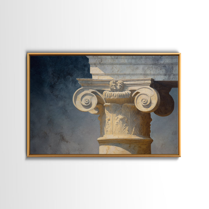 Marble Courthouse Column Study Without Building Scene Canvas Print, Law Office Art, Statement Artwork, Office Decor, Counsel, LOA-3x2-7