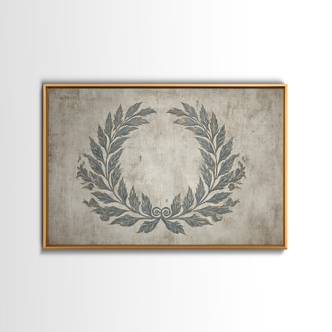 Roman Laurel Wreath Canvas Print, Law Office Art, Teen Girl Room Decor, Office Decor, Fine Art, Counsel, Luxury Decor, LOA-3x2-84