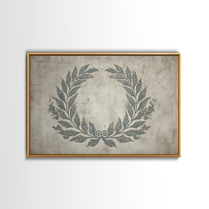 Roman Laurel Wreath Canvas Print, Law Office Art, Teen Girl Room Decor, Office Decor, Fine Art, Counsel, Luxury Decor, LOA-3x2-84