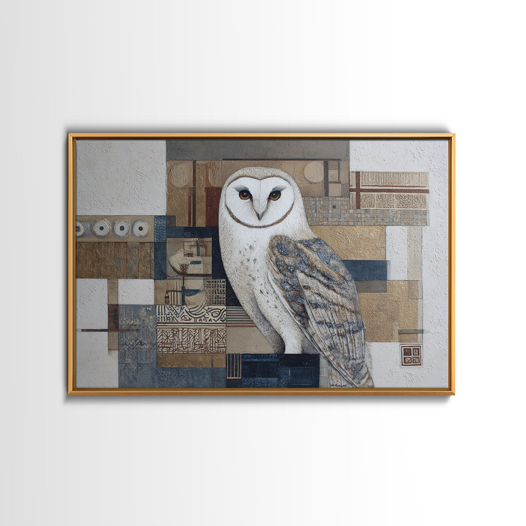 Owl Portrait Representing Wisdom Canvas Print, Law Office Art, Law, Office Decor, Counsel, Modern Decor, Fine Art Print, LOA-3x2-93