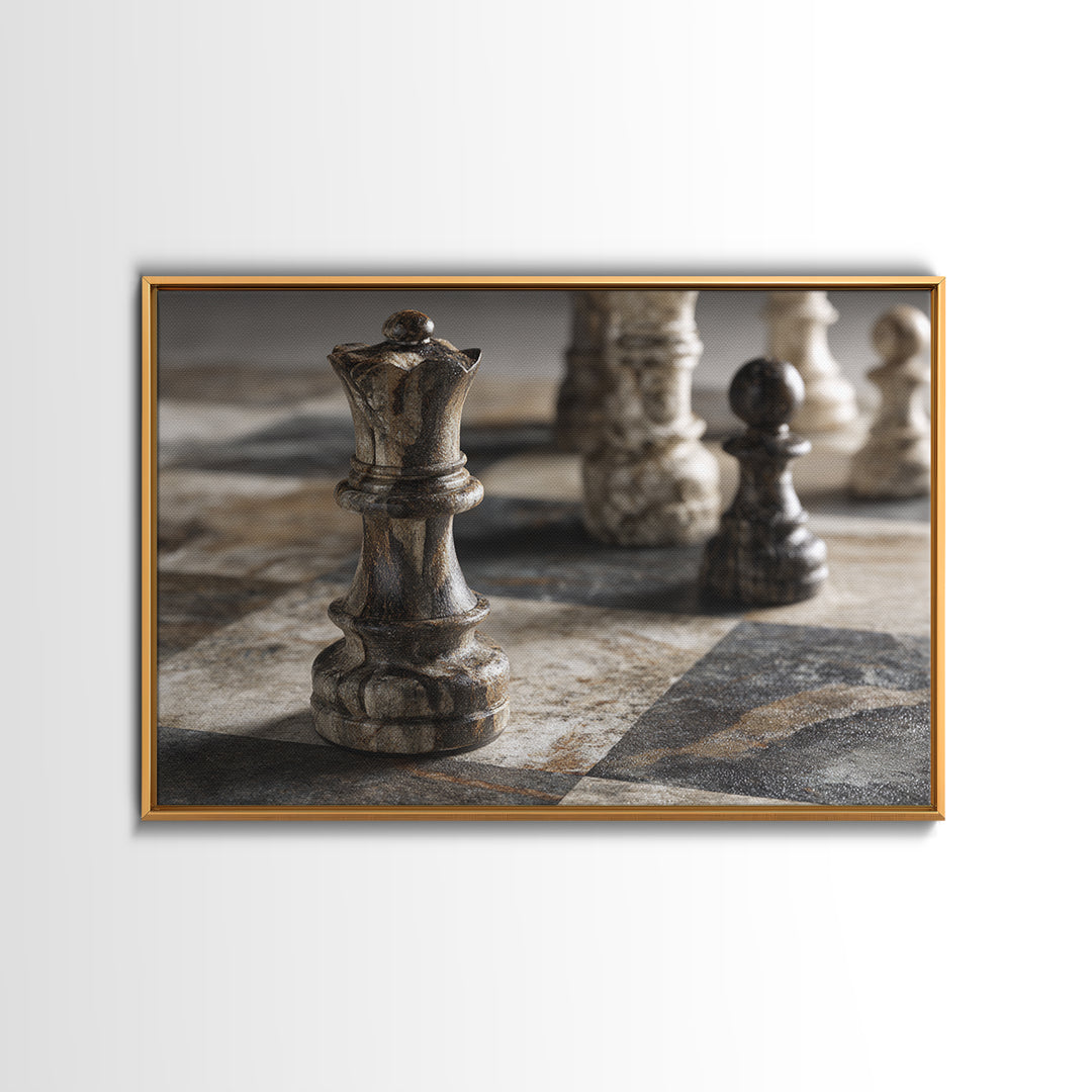 Single Chess King Canvas Print, Law Office Art, Bookish Wall Art, Office Decor, Fine Art, Counsel, Lawyer Office Decor, LOA-3x2-98