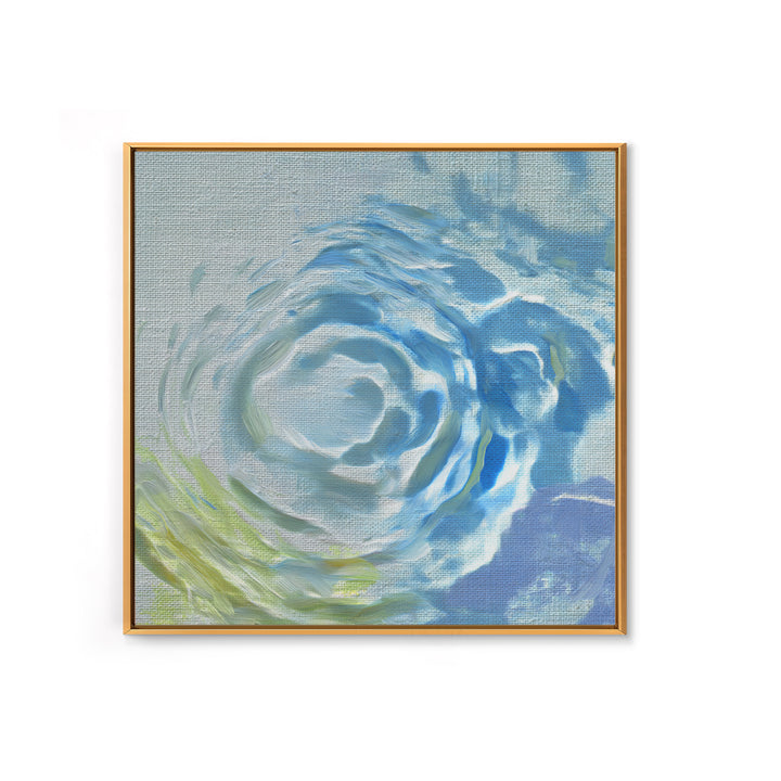 Clean Blue Water Ripple Abstraction Canvas Print, Laundry Room Art, Retro Wall Art, Living Room Decor, Abstract Art, Clean, LRA-1x1-18