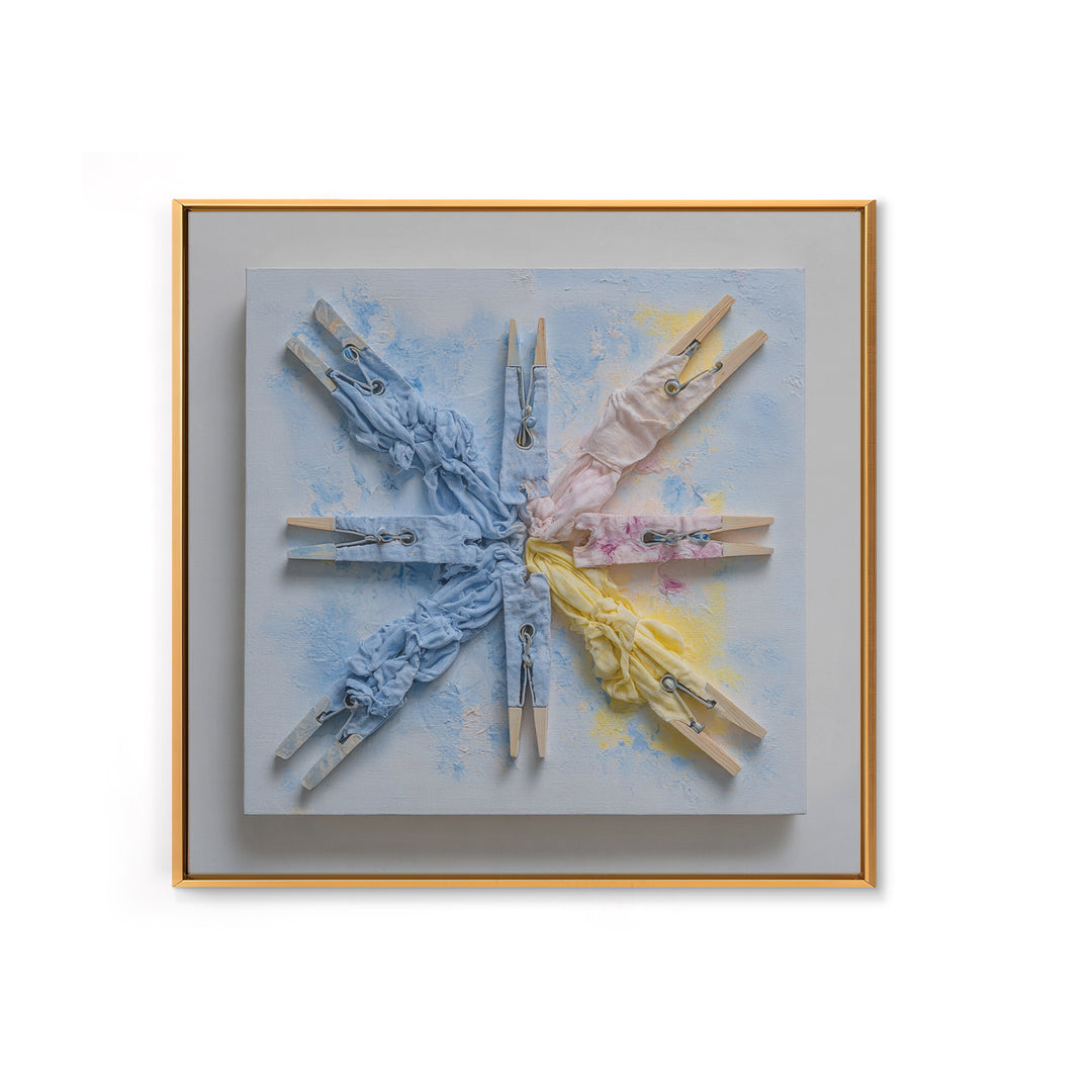 Clean Blue Water Ripple Abstraction Framed Canvas Print, Laundry Room Art, Whimsical Art, Living Room Decor, Fine Art, Clean, LRA-1x1-42