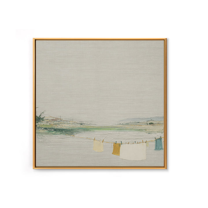 Fresh Air Meadow Landscape for Clean Mood Framed Canvas Print, Laundry Room Art, Wall Art Print, Living Room Decor, Clean, LRA-1x1-47