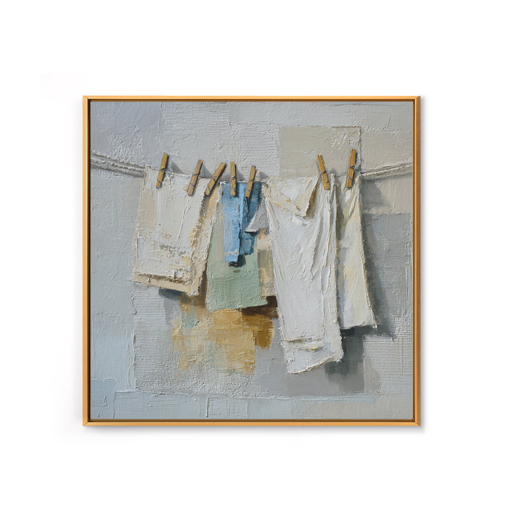 Linen Texture Abstract Canvas Print, Laundry Room Art, Custom Wall Art, Living Room Decor, Abstract Art, Clean, Modern Decor, LRA-1x1-60