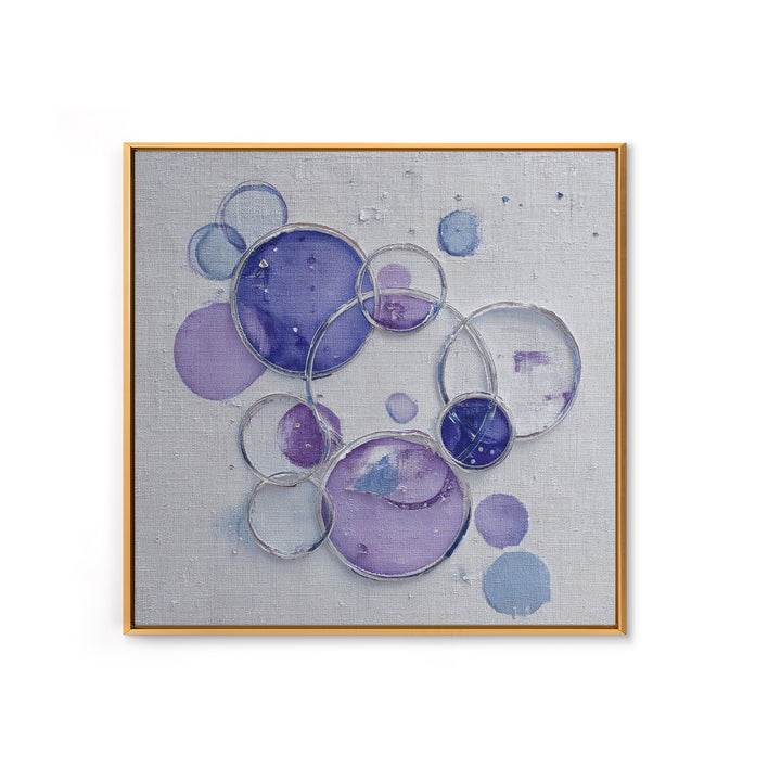 Soap Bubbles Rendered as Playful Abstract Circles Canvas Print, Laundry Room Art, Gallery Decor, Living Room Decor, Clean, LRA-1x1-78