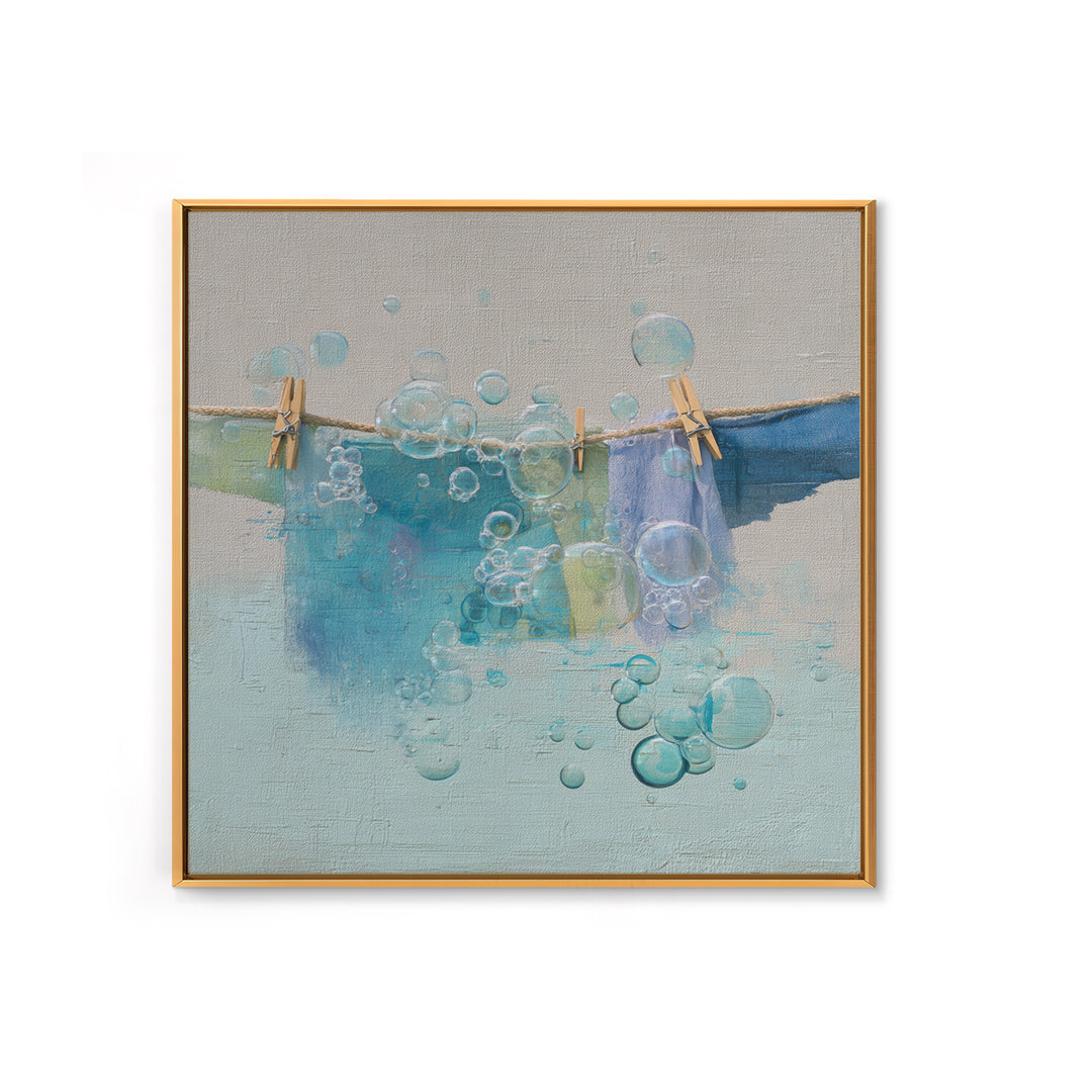 Abstract Suds and Bubbles Canvas Print, Laundry Room Art, Digital Art Print, Living Room Decor, Abstract Art, Clean, LRA-1x1-94