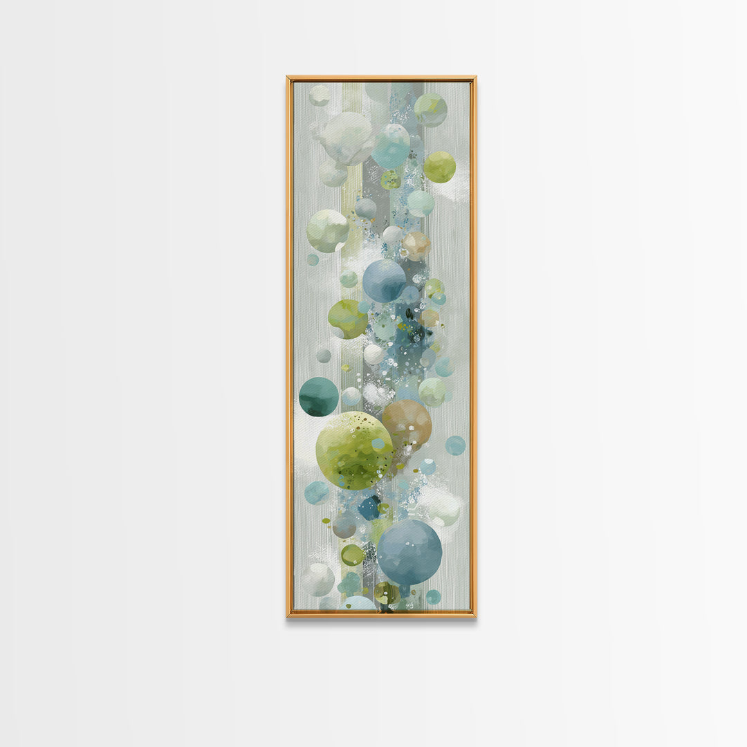 Abstract Suds and Bubbles Canvas Print, Laundry Room Art, Minimalist Wall Art, Living Room Decor, Abstract Art, Clean, LRA-1x3-10