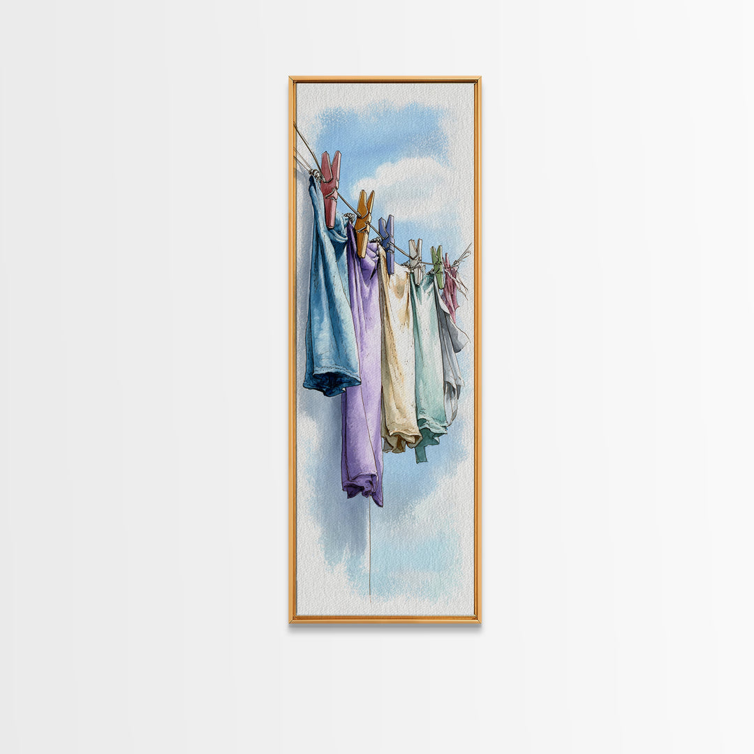 Washing Machine Icon Graphic Without Text Canvas Print, Laundry Room Art, Whimsical Art, Living Room Decor, Fine Art, Clean, LRA-1x3-22