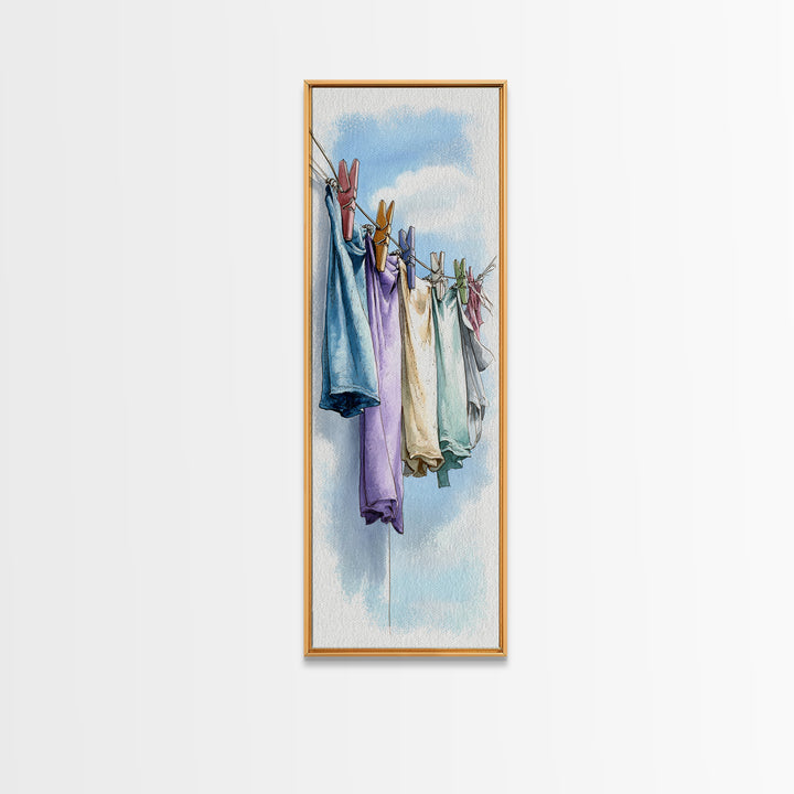 Washing Machine Icon Graphic Without Text Canvas Print, Laundry Room Art, Whimsical Art, Living Room Decor, Fine Art, Clean, LRA-1x3-22
