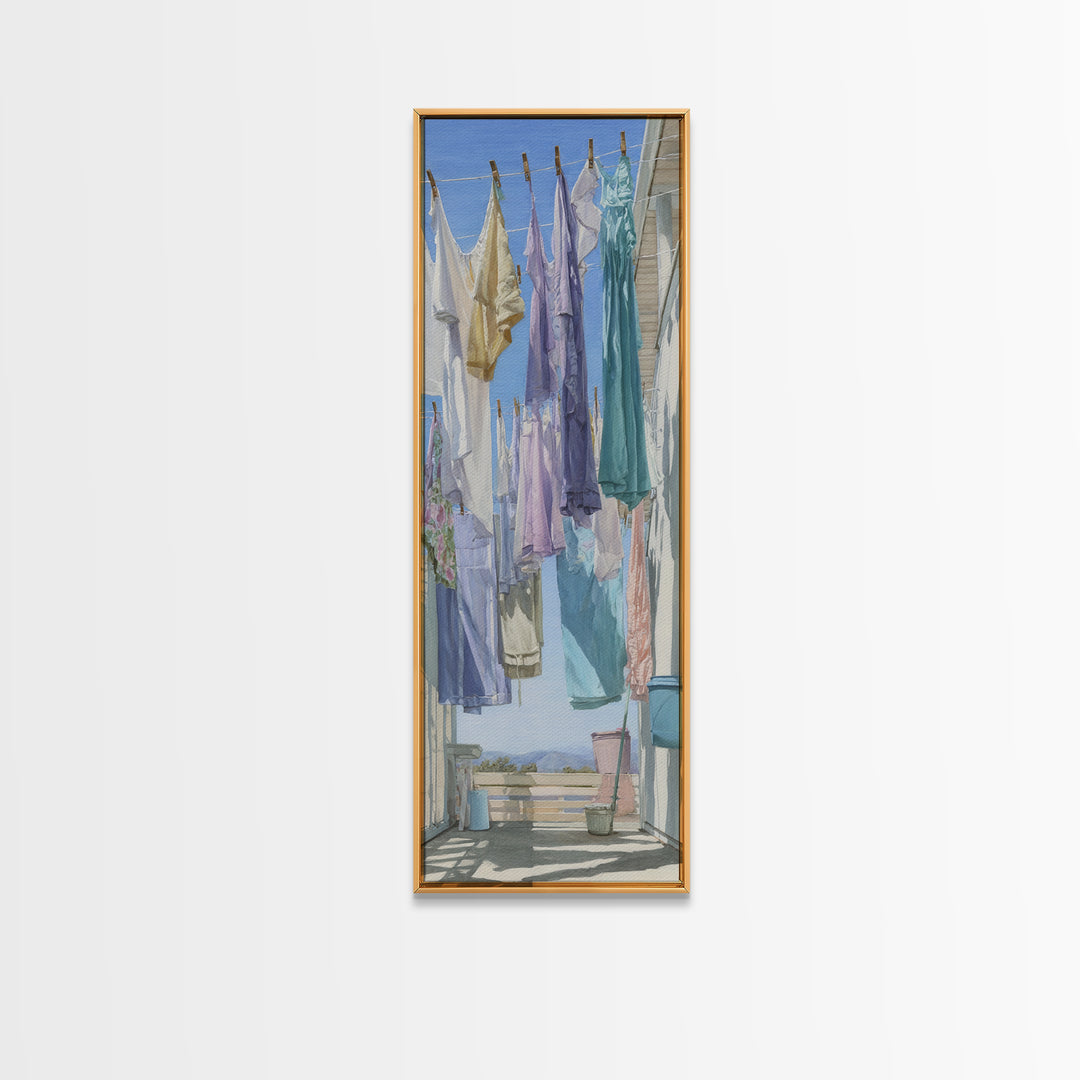 Fresh Air Meadow Landscape for Clean Mood Canvas Print, Laundry Room Art, Farmhouse Decor, Living Room Decor, Oil Painting, LRA-1x3-59