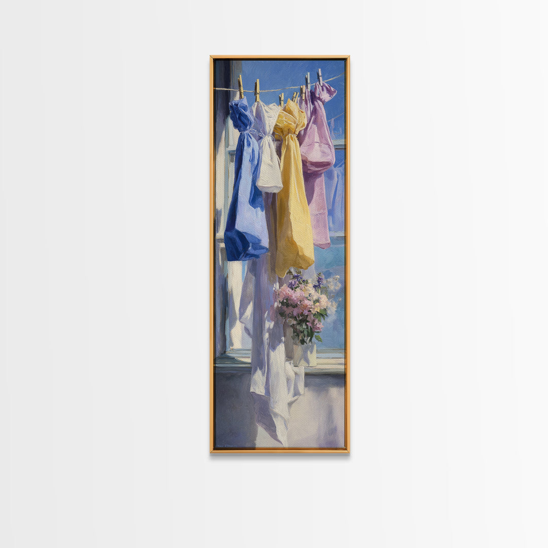 Lavender Sachet and Ribbon Still Life Canvas Print, Laundry Room Art, Art Print, Living Room Decor, Fine Art, Clean, Artwork, LRA-1x3-77