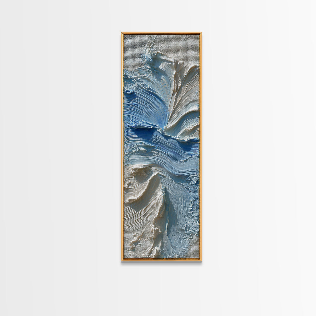 Clean Blue Water Ripple Abstraction Canvas Print, Laundry Room Art, Funny Poster, Living Room Decor, Abstract Art, Clean, LRA-1x3-78