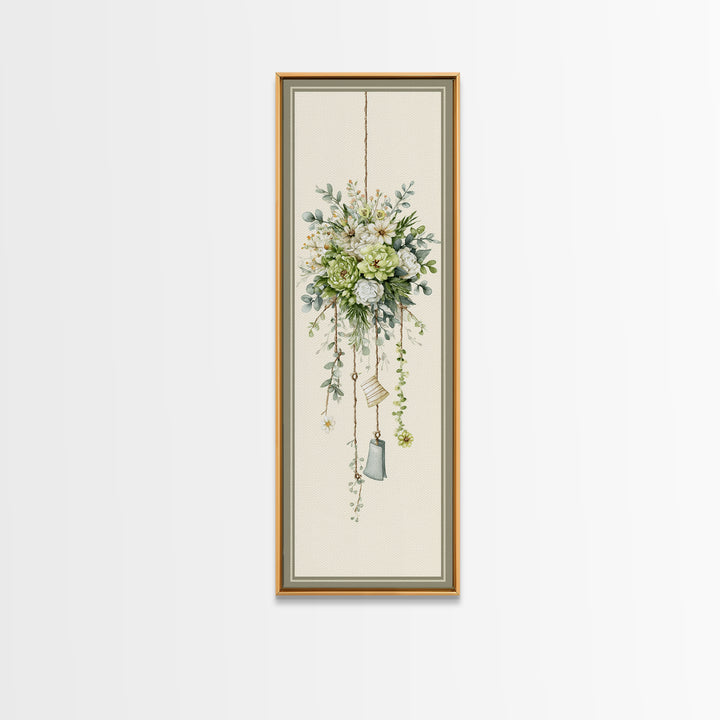Farmhouse Laundry Sign Ornament Without Words Framed Canvas Print, Laundry Room Art, Retro Wall Art, Living Room Decor, Clean, LRA-1x3-79
