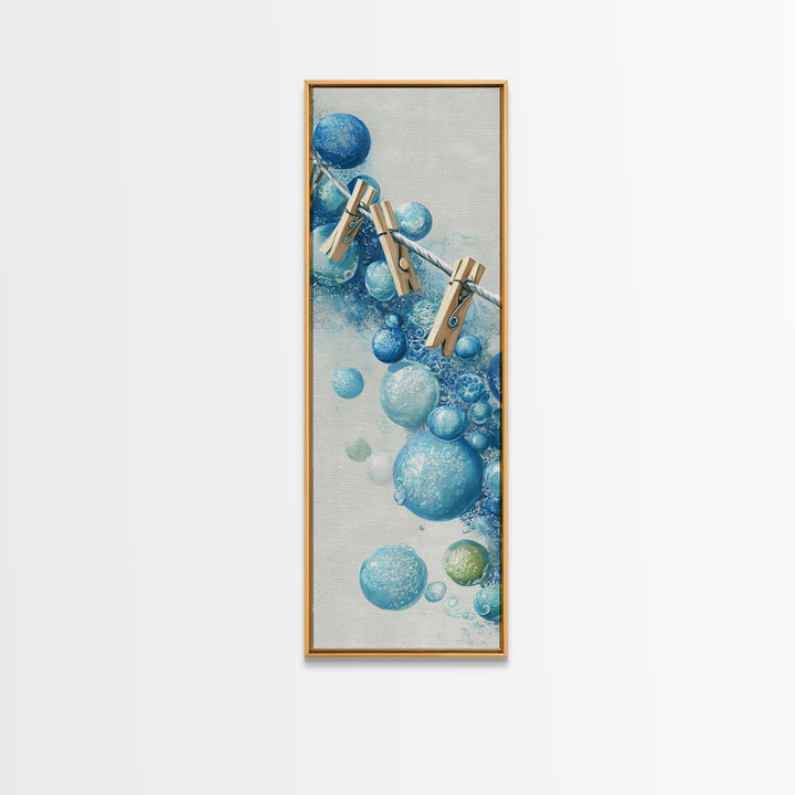 Abstract Suds and Bubbles Canvas Print, Laundry Room Art, Gallery Decor, Living Room Decor, Fine Art, Clean, Contemporary Art, LRA-1x3-82