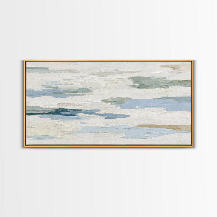 Linen Texture Abstract Canvas Print, Laundry Room Art, Living Room Decor, Abstract Art, Clean, Farmhouse Decor, LRA-2x1-32