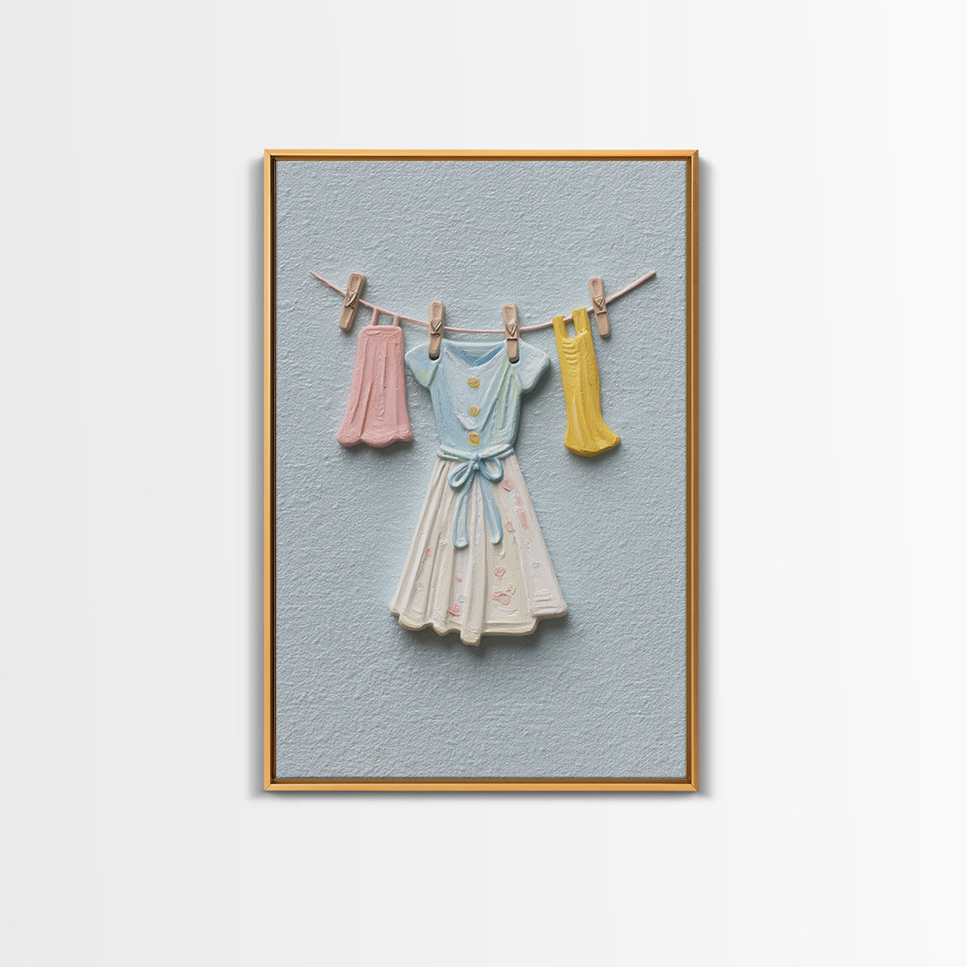 Farmhouse Laundry Sign Ornament Without Words Canvas Print, Laundry Room Art, Fine Art Print, Living Room Decor, Clean, LRA-2x3-27