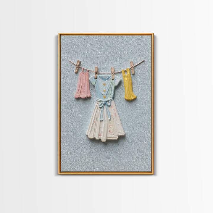 Farmhouse Laundry Sign Ornament Without Words Canvas Print, Laundry Room Art, Fine Art Print, Living Room Decor, Clean, LRA-2x3-27