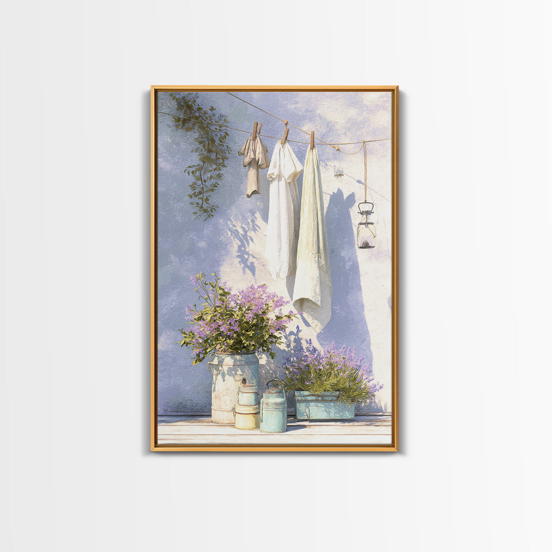 Farmhouse Laundry Sign Ornament Without Words Canvas Print, Laundry Room Art, Apartment Wall Art, Living Room Decor, Clean, LRA-2x3-3