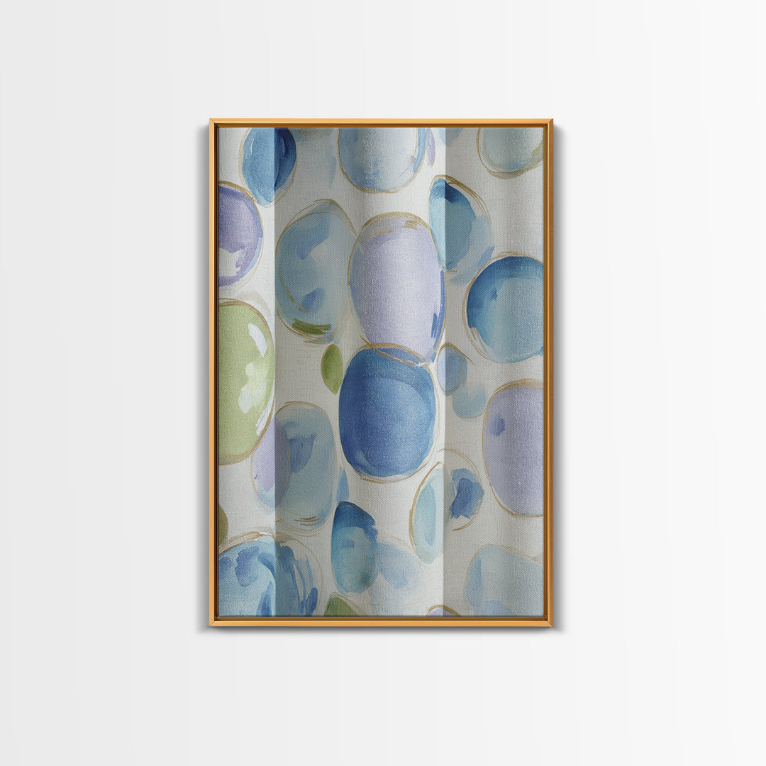 Soap Bubbles Rendered as Playful Abstract Circles Canvas Print, Laundry Room Art, Home Decor, Living Room Decor, Clean, LRA-2x3-38
